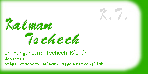 kalman tschech business card